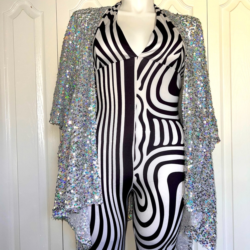 Holographic Sequin Robe/ Kimono (Handmade)